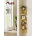 thumbnail image 2 of Estante de esquina VASAGLE de 5 niveles, roble natural, 20 x 20 x 126 cm, 2 of 6