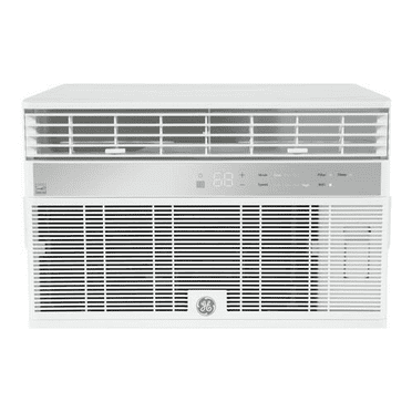 GE AHY08LZ Smart Window Air Conditioner with 8000 BTU Cooling Capacity Wifi Connect 3 Fan Speeds 115 Volts 11.4 CEER and Fixed Chassis in White