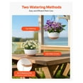 thumbnail image 6 of Hanging Planters 10 Inch Self-Watering, 2 Pack - Indoor Outdoor Flower Pots with Ropes & Hook, 6 of 9