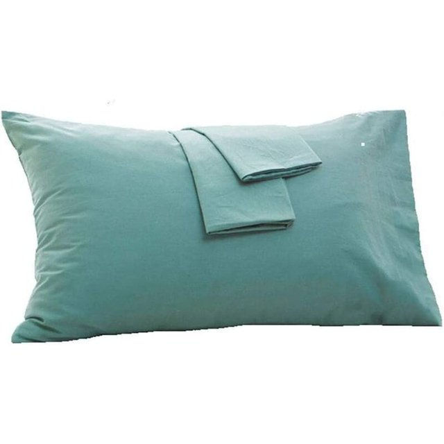 fundas de almohada de 40 x 60 cm, 100 % algodón suave, hipoalergénicas, cómodas fundas de almohada (40 x 60 cm, verde) Kuyhfg Bienvenido a Kuyhfg