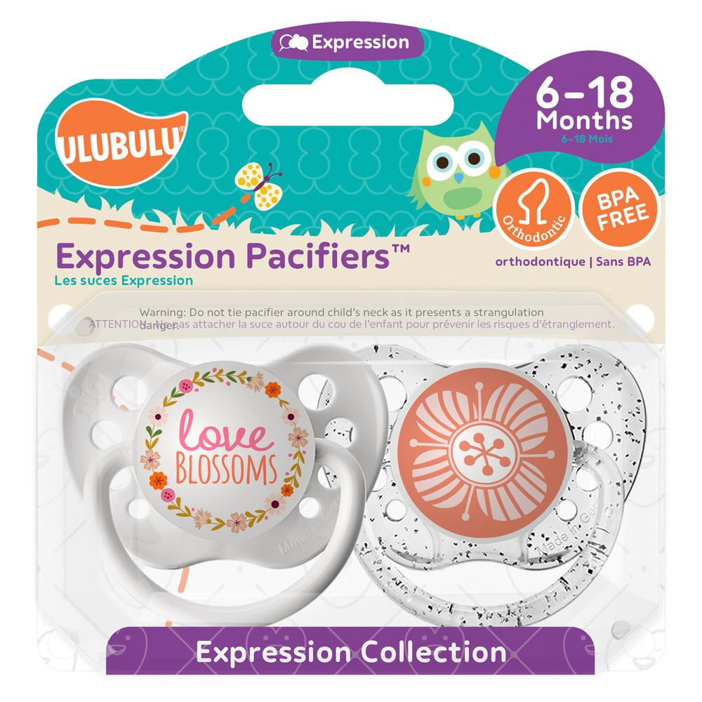 Pacifiers - Ulubulu - Love Blossoms & Blossom Orange (0-6M)