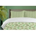 thumbnail image 4 of Ambesonne Exotic Duvet Cover Sets, Asymmetric Tropical Leave, 2-Queen, Khaki Green, 4 of 7
