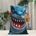 thumbnail image 4 of Fuzoiu Cartoon Cute Shark Print Christmas Gift Bag,Burlap Gift Bag with Drawstring Closure & Hang Tag,Perfect for Holidays, Birthdays, and Special Occasions-Medium, 4 of 7