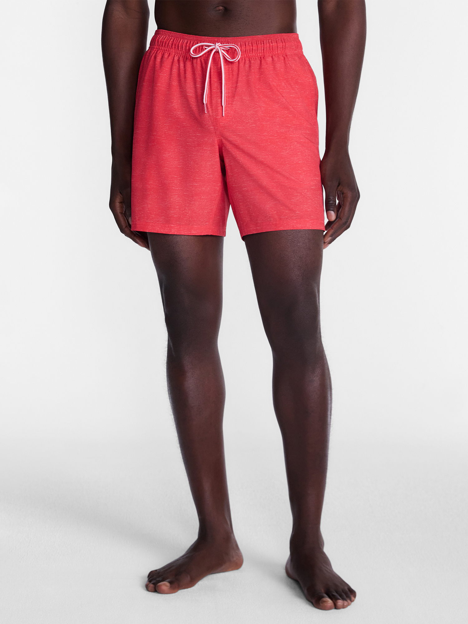 George Men's Performance Lined Swim Trunks, Red