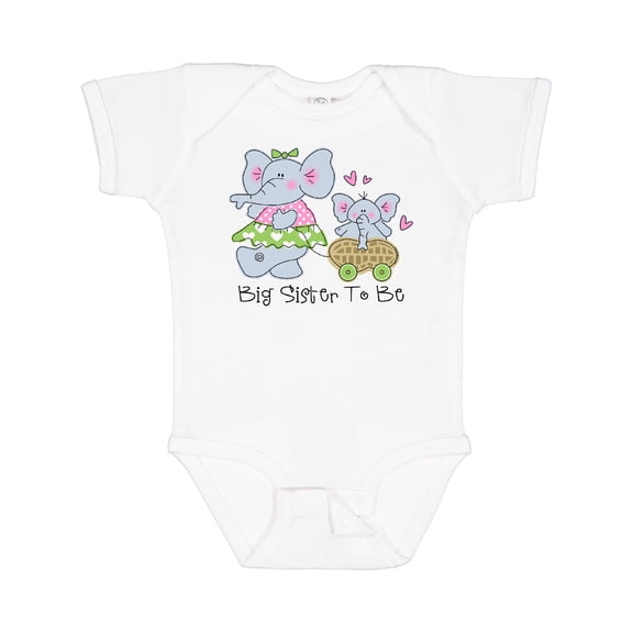 Inktastic Elephant Future Big Sister Girls Baby Bodysuit
