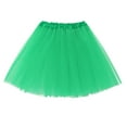 thumbnail image 3 of DuoJiaJ Tutu Skirts for Women Layered Pleated Skirts Ealstic A-Line Adult Dancing Skirts,Green B, 3 of 5