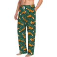 thumbnail image 2 of Goofa Green Plants with Fox Pattern Printed Soft Pajama Pants for Men, Wide Leg Comfy Casual Lounge Yoga Pants-X-Large, 2 of 9