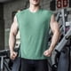 thumbnail image 1 of pstuiky Camisetas sin mangas para hombre, Camiseta deportiva sin mangas para hombre con cuello redondo, tiras roscadas y muy elástica Chaleco para hombre xl, 1 of 7