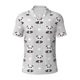 thumbnail image 2 of Daiia Panda Bear Pattern Men’s Polo Shirts,Solid Deck Shirt,Classic Fit, Breathable Cotton Polo for Casual and Sport Wear-X-Large, 2 of 7