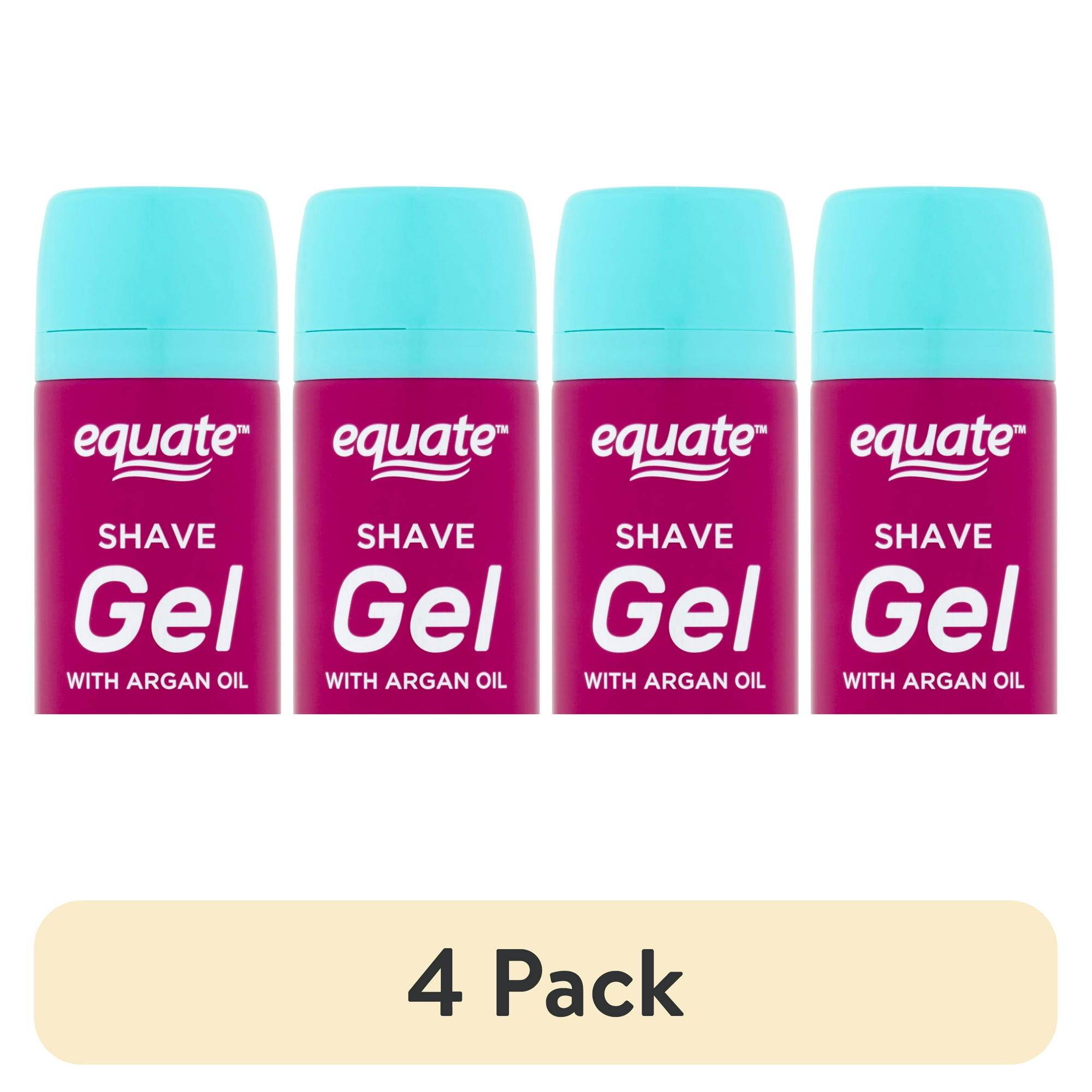 (4 pack) Equate Women's Shave Gel with Argan Oil, Coconut, 7 oz