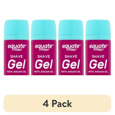 (4 pack) Equate Women's Shave Gel with Argan Oil, Coconut, 7 oz
