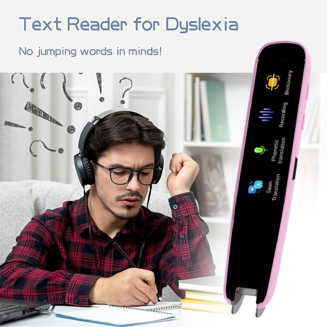 WRXMIJNHGSA Stylo à Moins de 30$ Stylo de Traduction Multifonctionnel avec Enregistrement Intégré 112 Langues Supporté Matériel ABS Stylo de Lecture avec WiFi pour Maison École Bibliothèque