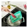 thumbnail image 3 of Cuisipro Green Silicone Pack-it Bag (10 x 9-Inch, 67.5 fl oz, Seamless, 2-Pack), 3 of 11