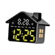 thumbnail image 1 of Reloj despertador electrónico, reloj de mesa, práctico, multifuncional, con forma de casa. luz amarilla, 1 of 9