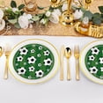 thumbnail image 4 of Fmbmuo 16 Pcs Football-themed Party Lawn Plates Paper Party Decorations, Thickened Cheerful Green Supplies Kit for Holiday Parties, 4 of 4