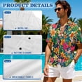 thumbnail image 6 of KUIFORTI Couple Matching Outfits Tropical Flowers His and Hers Matching Outfits Vacation Lightweight Casual Beach Vacation Party Shirt 4-Way Stretch Suitable for Everyday Casual Wear, 6 of 7