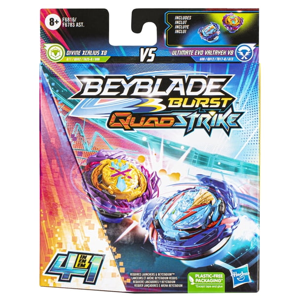 Beyblade Burst QuadStrike Valtryek & Xcalius Toy for Kids