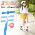 thumbnail image 2 of EVERCROSS Electric Scooter for Kids Ages 4+, 5 mph & 40 mins of Ride, LED Colorful Lights, Adjustable Height and Lightweight, Gift for Kids, Blue, 2 of 7