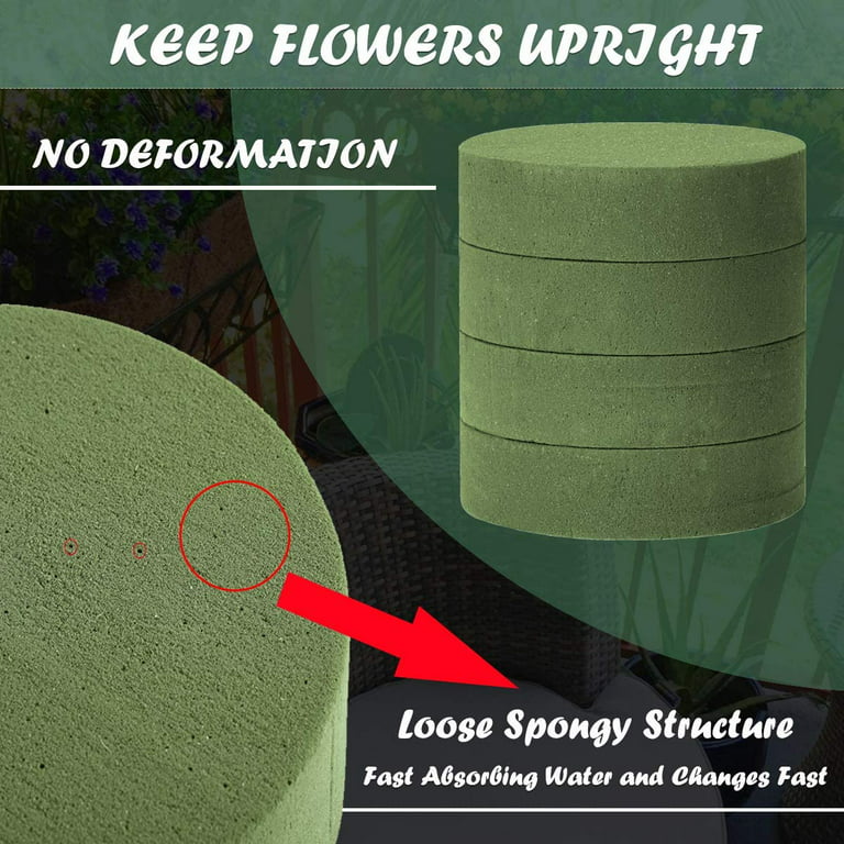  Max Shape 6 Packs Round Floral Foam Blocks，6.5'' Large Dry  Floral Foam for Artificial Flowers,Flower Foam Blocks for Wedding Aisle  Flowers Party Decoration : Arts, Crafts & Sewing