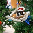 thumbnail image 5 of YOHAVEN Christmas Dog Ornament Pendant Acrylic Hanging Decoration, Cute Animal Holiday Accessories for Xmas Tree Fireplace Door Car Wall Party Favors Decorations, 5 of 5