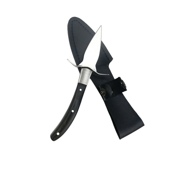 Cateissary Durable ostras Shucker mango de madera fuerte cuchillo para almejas ostras Shucker cuchillo ostras cuchillo Shucker Cocina y Comedor negro