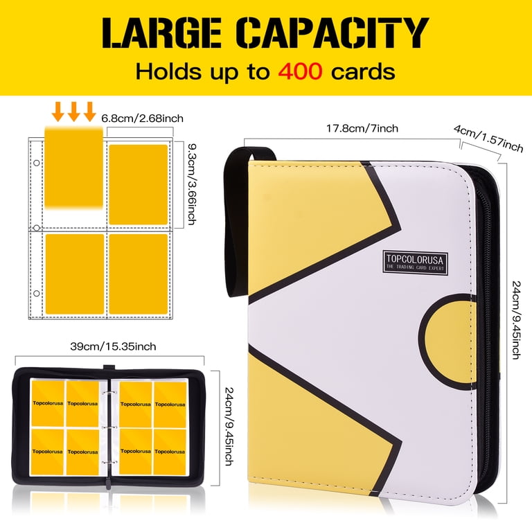 card binder sleeves walmart CycForge, Pokemon Binder, 4 Pocket, Waterproof Zipper Album 1/2 X 3 Card Binder 4 Pocket, Trading