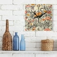 thumbnail image 3 of Flowers and Peacock Wall Clock Square Clock Decoration Creative Clock Dual Use Black Pointer 7.78in, 3 of 10