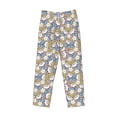 thumbnail image 6 of Uemuo Cute Rabbit Pattern Men's Wide Leg Palazzo Lounge Pants with Pockets Light Weight Loose Comfy Casual Pajama Pants-Large, 6 of 9