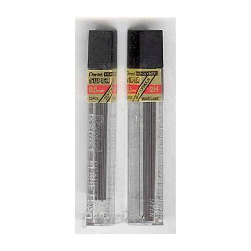 24 Pentel Hi-Polymer Mechanical Pencil Leads 0.7mm 3H 2 Tubes of 12