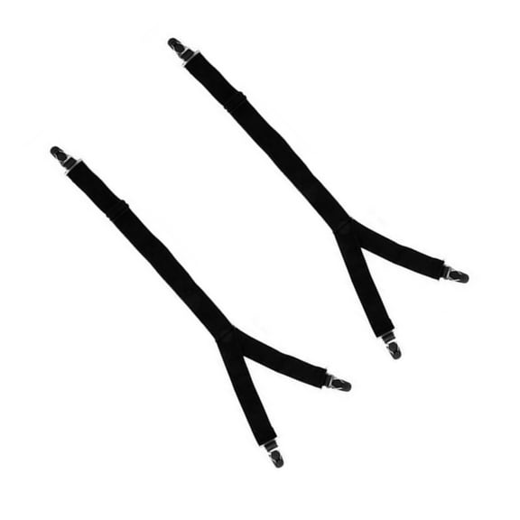 NATEFEMIN Black Shirt Stays Made of Durable Nylon, Easy to Attach & Wear Weddings