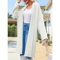 thumbnail image 5 of Women's Open Front Long Cardigan Chunky Knit Jacket Oversized Coatigan Coat, 5 of 6