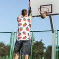 thumbnail image 5 of Honeii Strawberries print basktball shirt for men and women, Unisex basketball jersey for Theme party-X-Large, 5 of 6