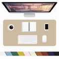 thumbnail image 2 of Leather Desk Pad, Mouse Pad, Office Desk Mat, Non-Slip PU Leather Desk Mat, Large Desk Mat, Waterproof Keyboard Mat for Office/Home/Decor (23.6" x 11.8", Apricot), 2 of 8