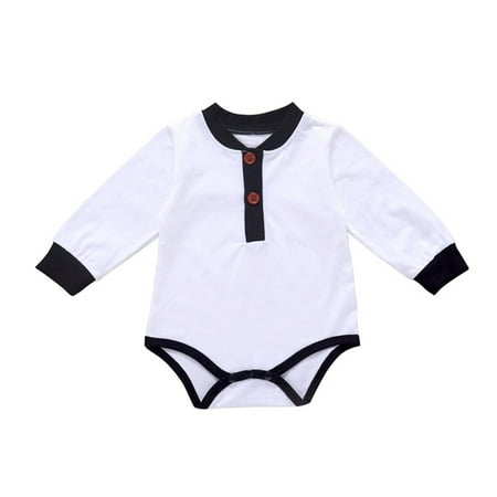 

12 Month Summer Boy Clothes Baby Boy Summer Clothes 12-18 Months Babys Girls Boys Patchwork Spring Winter Long Sleeve Collar Romper Bodysuit Clothes Boys Romper Jumpsuit