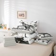 thumbnail image 6 of Homewish Camo Labrador Retriever 7-Piece Twin Bedding,Vintage Dog Paws Duck Bedding Comforter Set,White,Light Gray Reversible, 6 of 8