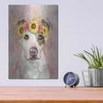 thumbnail image 4 of Luxe Metal Art 'Flower Crown Pit Bull 7' by Furbaby Affiliates, Metal Wall Art, 12"x16", 4 of 9