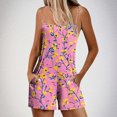 thumbnail image 2 of Nmnitkp Womens Shorts High Quality Fabric Jumpsuit Shorts Stylish Patchwork Print Women’s Shorts Side Pockets for Casual Wear S, 2 of 5