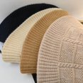 thumbnail image 4 of CoCopeaunts Plain Bucket Hat Women Girls Winter Warm Solid Color Beanie Hat Chunky Cable Knit Hats Foldable Floppy Knitted Cap, 4 of 8