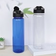thumbnail image 4 of Plastic straight Cup large capacity 700ml portable flip portable simple AS straight drink cup - transparent, 4 of 5