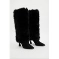 thumbnail image 2 of Women's Faux Fur Pointed Toe Spool Heel Boots, 2 of 6