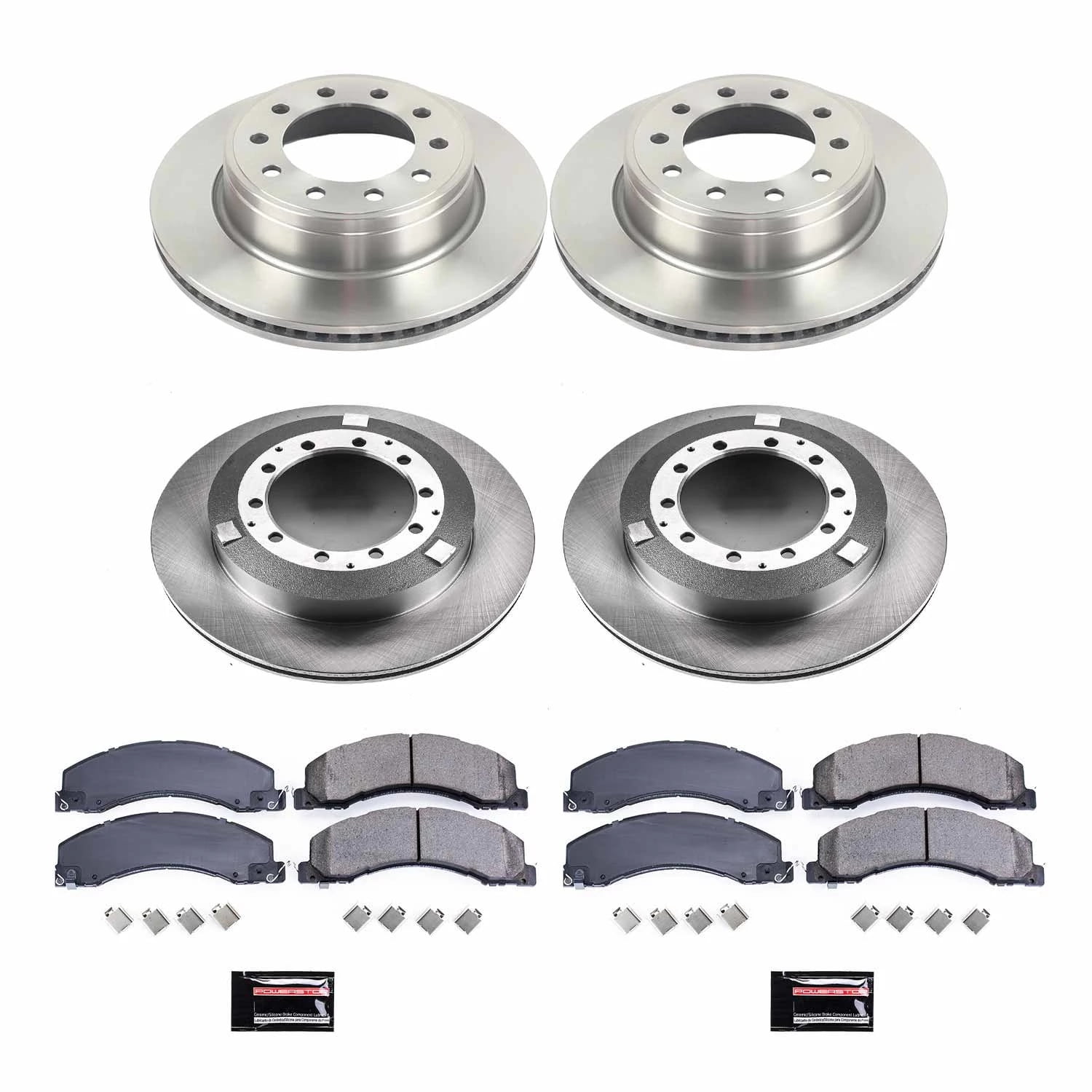 PowerStop Front and Rear Stock Replacement Brake Pad and Rotor Kit Fits: Select Models KOE7818