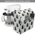 thumbnail image 2 of Cat Stand Mixer Cover, Abstract Cat with Pinkish Cheeks Modern Design Animals Monochrome, Kitchen Appliance Organizer Bag Cover with Pockets, 5 Quarts, Charcoal Grey Pale Pink, by Ambesonne, 2 of 4