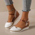 thumbnail image 2 of Sandals for Women Baeitkot Women's Fashionable Casual Spring and Summer Versatile Plus Size Beach Wedge Sandals Round Toe Closed Toe Sandals, 2 of 7