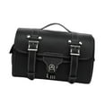 thumbnail image 4 of TTETTZ Motorcycle Tail Bag Multifunctional PU Leather Smooth Zipper Rear Rack Trunk Black, 4 of 9