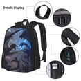 thumbnail image 3 of Balery Black And Blue Lightning Dragon Mochila escolar 3 en 1 para niños: mochila resistente con lonchera térmica y estuche para lápices. Mochila escolar para niños y niñas., 3 of 7