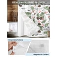 thumbnail image 3 of No Hook Shower Curtain with Snap in Liner,Rustic Pinecone Berry Leaf Waterproof Bath Curtain Double Layers with See Through Top Window,Seamless Watercolor Winter Plant Hotel Shower Curtains 60x72in, 3 of 9