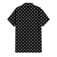 thumbnail image 5 of Lumtrix Mens Short Sleeve Button Down Shirts Wrinkle Free Dress Shirts Casual Polka Dot Print Shirt with Pocket Black M, 5 of 5