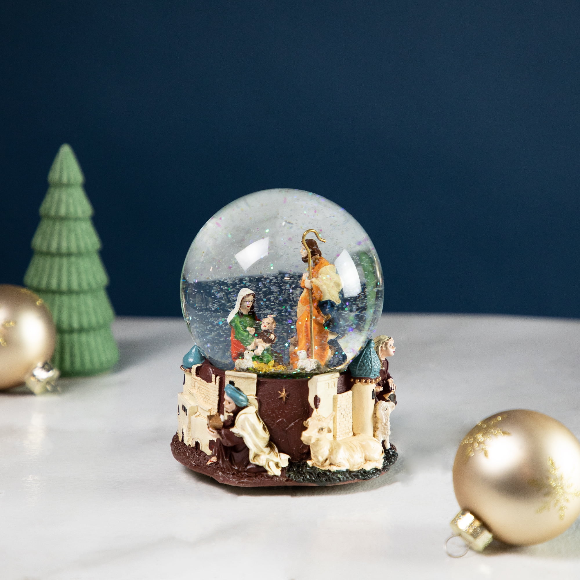 Northlight Nativity Scene Musical Christmas Snow Globe