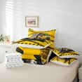 thumbnail image 5 of Feelyou Tractor Machinery Truck Twin Bedding Sets 7-Piece, Yellow Construction Vehicle Bedding Comforter Set, Teens Boys Girls Reversible Sheet Sets, Ultra Soft Home Decor, 5 of 7