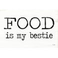 thumbnail image 2 of Jaxn Blvd. 32x23 White Modern Wood Framed Museum Art Print Titled - Food is My Bestie, 2 of 4